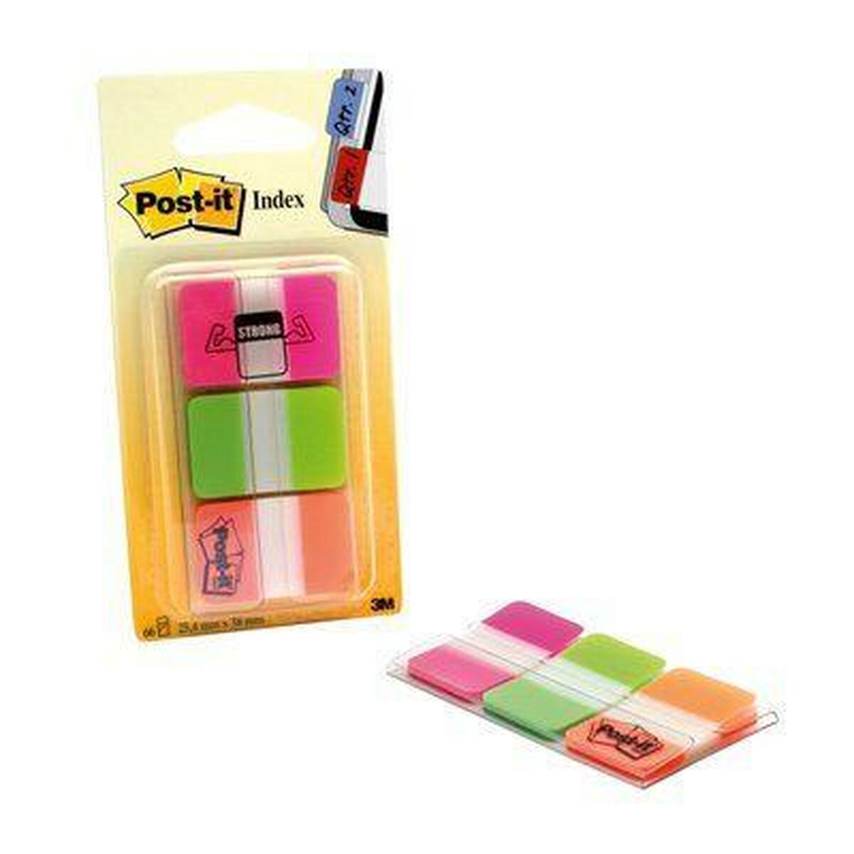 Set plakbriefjes Post-it Index Multicolour 25 x 38 mm (6 Stuks)